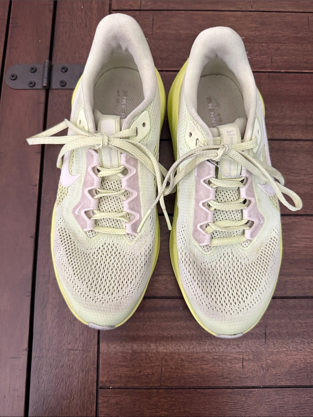 Nike Youth Lightweight Running Shoes in Pale Lime and Neon green